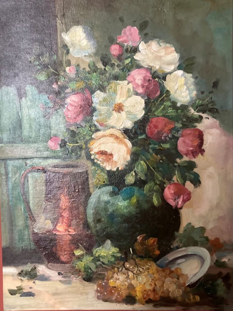 A painting of roses