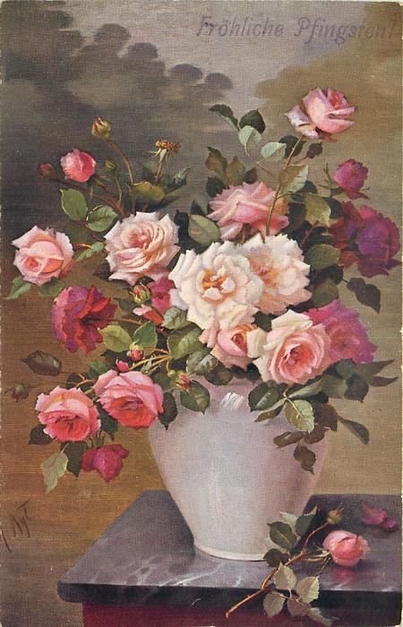 A painting from the postcard set 'Fragrant Flowers' published by TuckDB